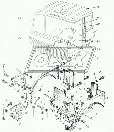 64221-5101021 Панель МАЗ основания пола левая с усилителем на большую кабину МАЗ